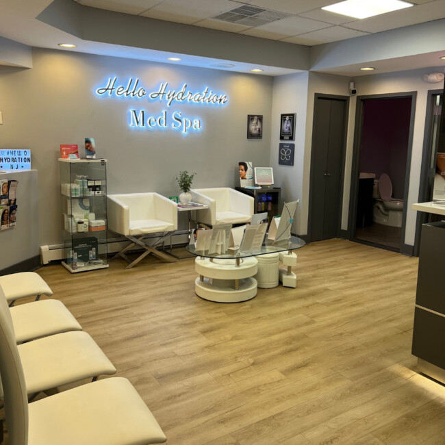 Hello Hydration waiting room with chairs